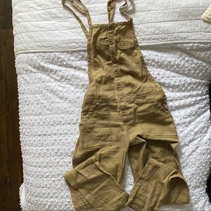 Topshop tan overalls
